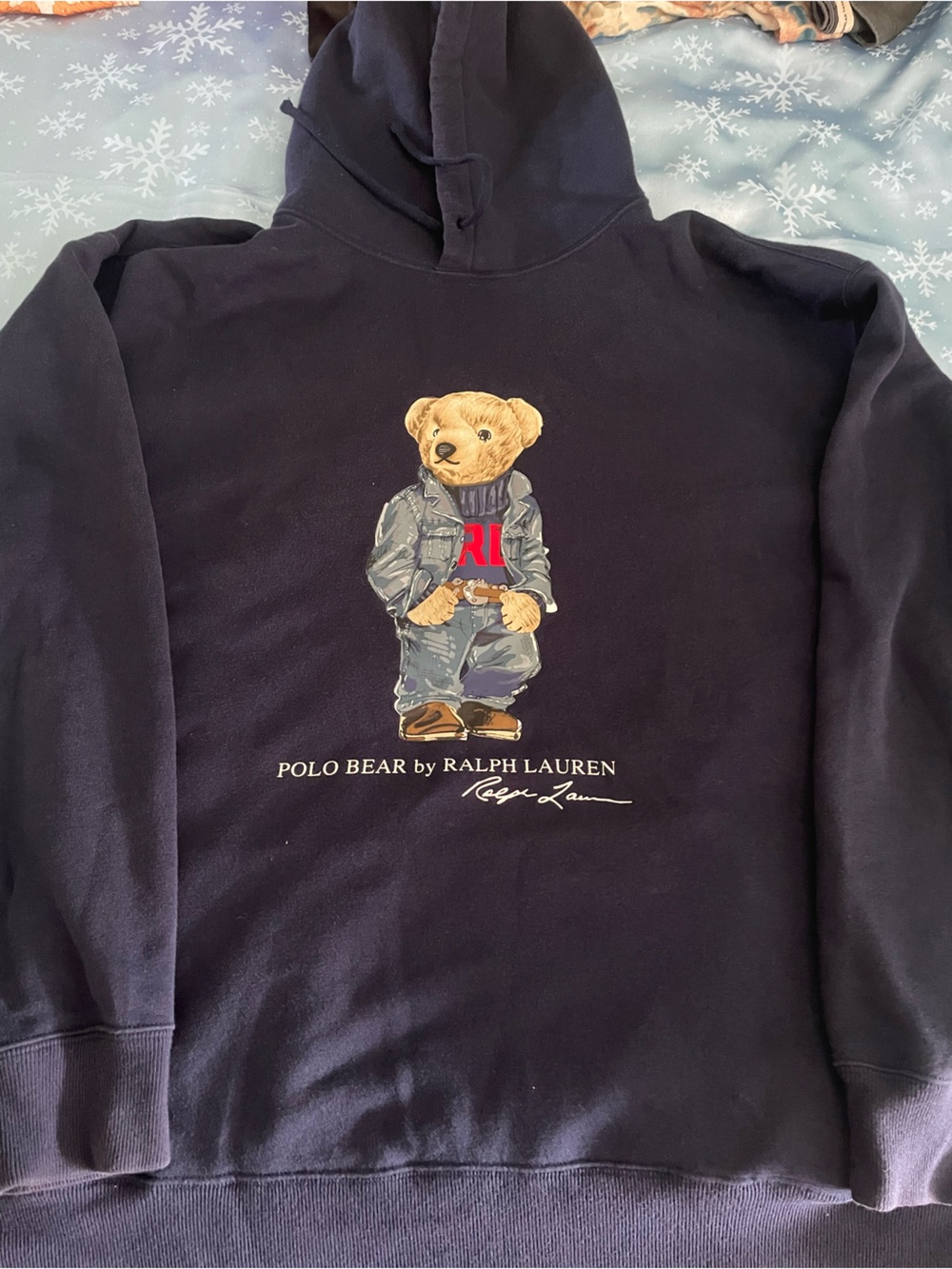 Polo bear by Ralph Lauren Navy hoodie 2XL Bear Graphic, Black excellent quality